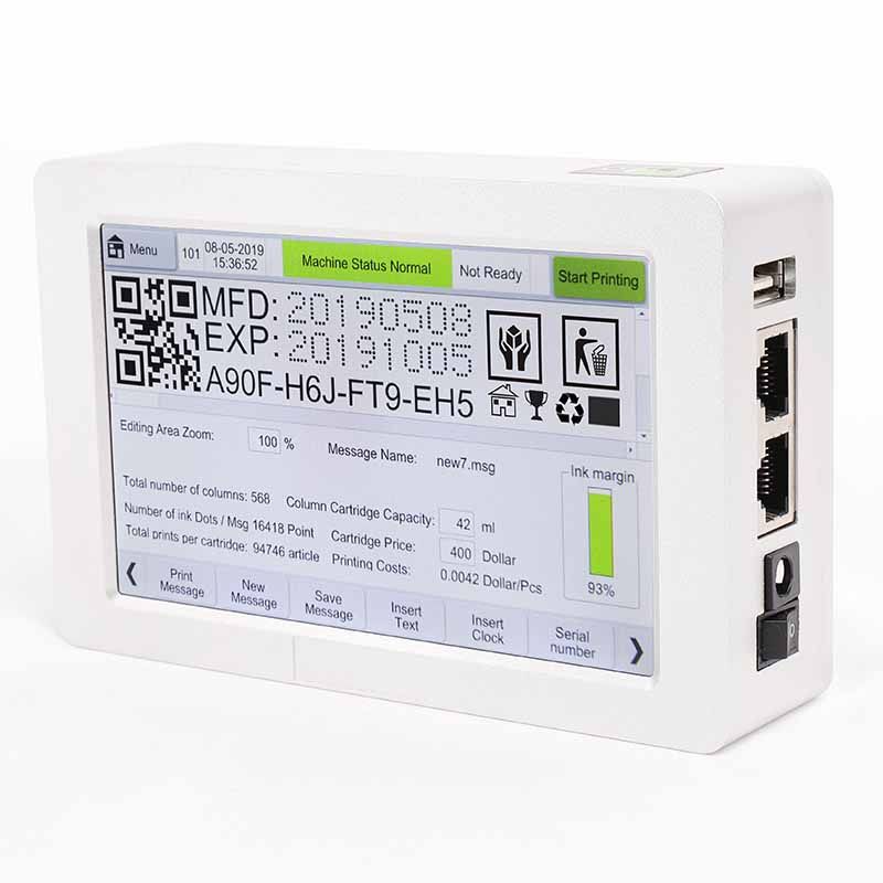 T190 sanoat inkjet printeri